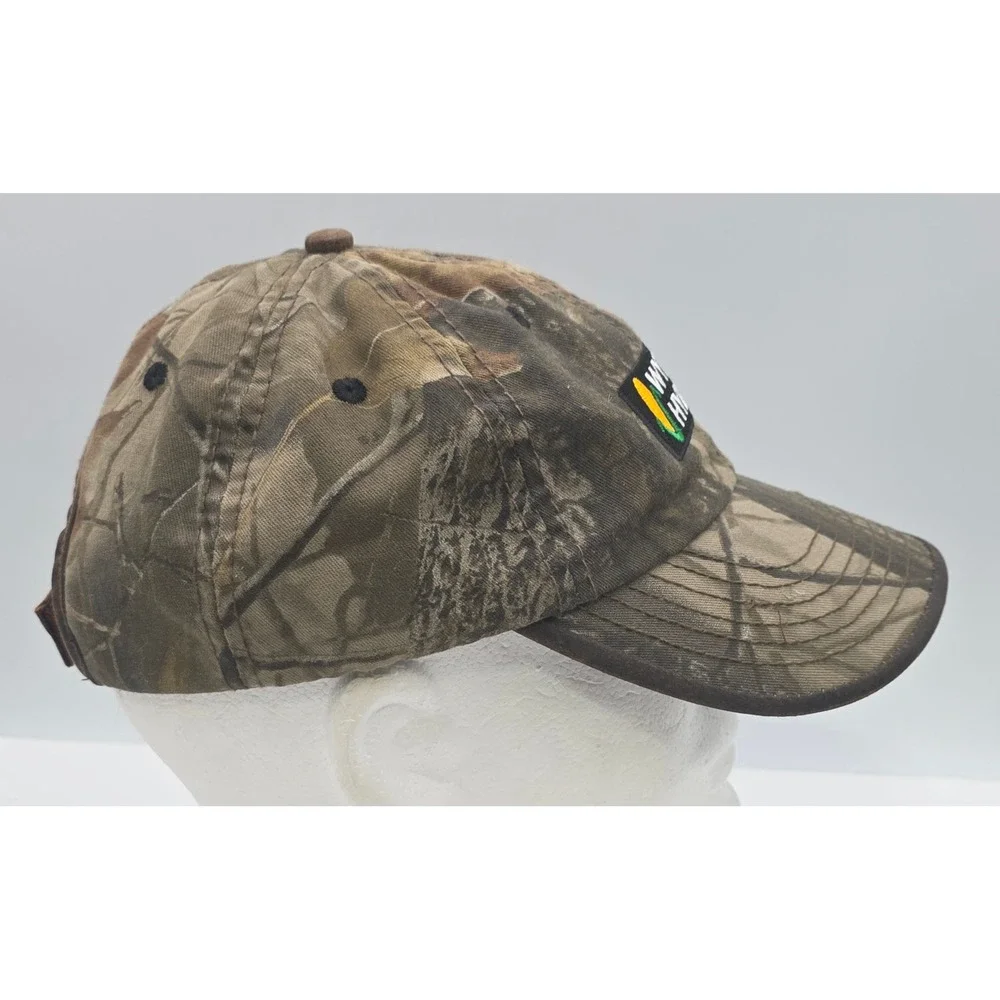 Vintage K-Products Wyffels Hybrids Strapback Hat Camo Camouflage Cap Farming